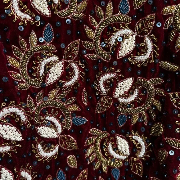 Sezane Burgundy Embroidered Jacket - Picture 4 of 4